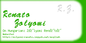 renato zolyomi business card